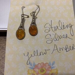Sterling silver Amber Earrings